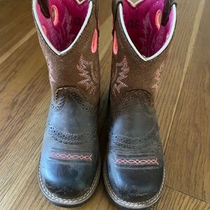 Ariat Pink and Brown Western Boots